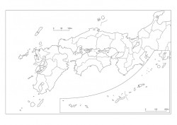 白地図 九州 県境あり 山川 二宮ictライブラリ