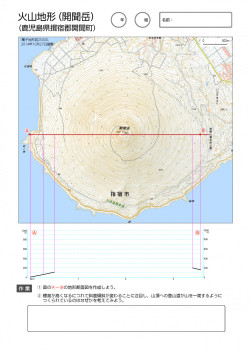 火山地形（開聞岳）（鹿児島県揖宿郡開聞町）（地形図読図シート 