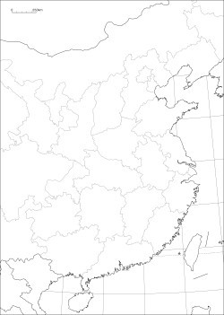 白地図素材集 中国 山川 二宮ictライブラリ