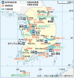 P 76図3韓国の工業地域 山川 二宮ictライブラリ