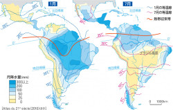 P 2図2ラテンアメリカの1月と7月の気温と降水量 山川 二宮ictライブラリ