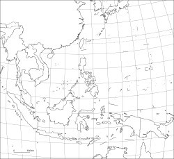 白地図素材集 東南アジア 南アジア 山川 二宮ictライブラリ