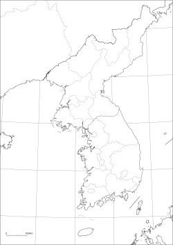 白地図素材集 朝鮮半島 山川 二宮ictライブラリ