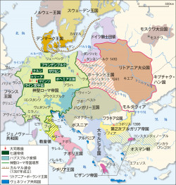 14世紀半ば 15世紀のヨーロッパ 新世界史 158頁 カラー 山川 二宮ictライブラリ