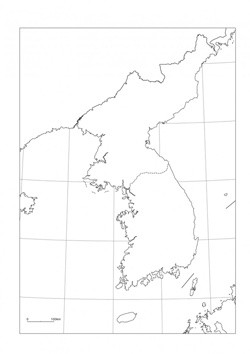 白地図素材集 朝鮮半島 山川 二宮ictライブラリ