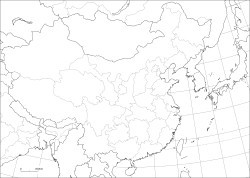 白地図素材集 中国 山川 二宮ictライブラリ