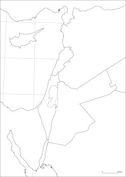 白地図素材集 イスラエル パレスチナ 山川 二宮ictライブラリ