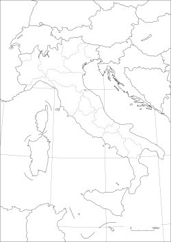 白地図素材集 イタリア 山川 二宮ictライブラリ