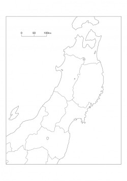 白地図 日本地図 県境あり 山川 二宮ictライブラリ