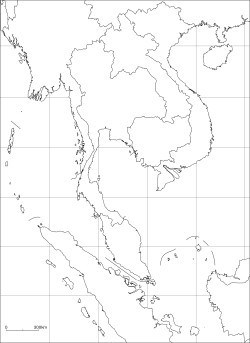 白地図素材集 インドシナ マレー半島 山川 二宮ictライブラリ