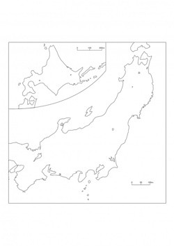 白地図 中国四国 県境なし 山川 二宮ictライブラリ