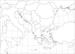 白地図素材集 イタリア バルカン半島 山川 二宮ictライブラリ