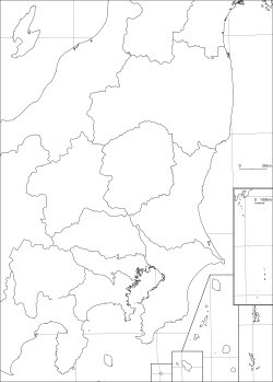 白地図素材集 関東地方 山川 二宮ictライブラリ